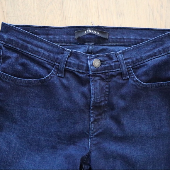 J Brand Dark Wash Skinny Jeans with Ankle Zips - Picture 3 of 5